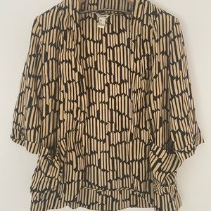 I LOVE H1/ Tribal printed 3/4 sleeve blazer